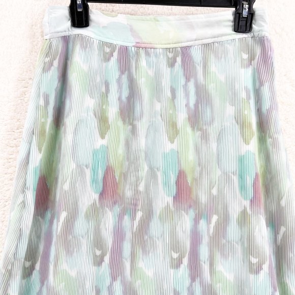 GANNI Watercolor Printed pleated georgette maxi skirt Size 38 NWT US 6 - Picture 6 of 15